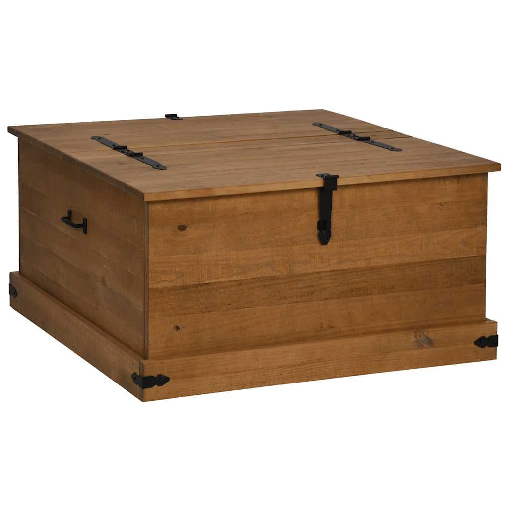 Tomostar Coffre de Rangement, Banc de Rangement Coffre à Jouet Halden 91x91x47 cm Bois Massif pin
