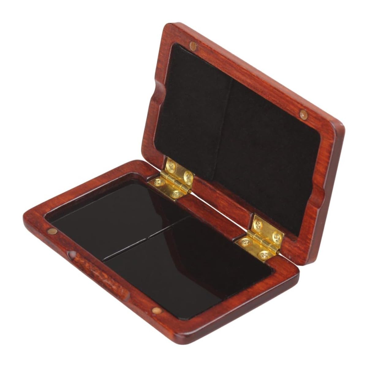 HEMOTON Walnut Reed Box Saxaphone Clarinet Reed Case Magnetic Closure Easy to Carry