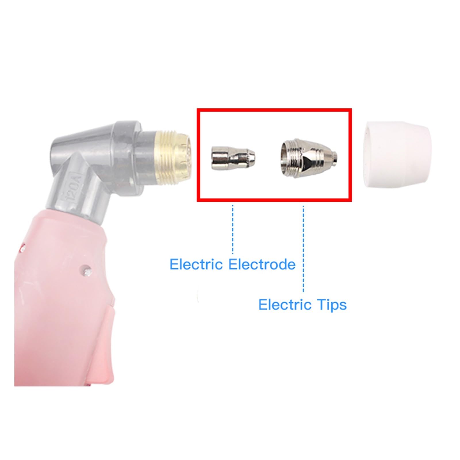 10/20 Stück Premium P80 Plasmaschneidbrenner Verbrauchsmaterial Schneiden 60A 80A 100A P80 CNC Plasmabrenner Spitze Elektrodendüse(Premium Version,1.3mm 20PCS)