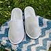 Celmuron 24 Pairs Disposable Slippers for Guests – Soft Fleece Surface, Individually Wrapped Bulk Spa Slippers for Hotel, Travel, Beauty Salon, Home Use(White)