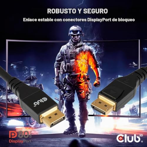 Cable DP 2.1 certificado VESA DP80 con blindaje premium 2m 7