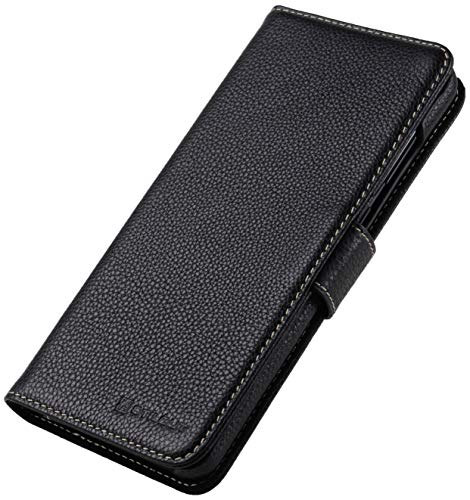 StilGut Wallet Case for Nokia 5.3, Genuine Leather Nokia 5.3 Case with Card Holder & Magnetic Closure, Black - Image 3