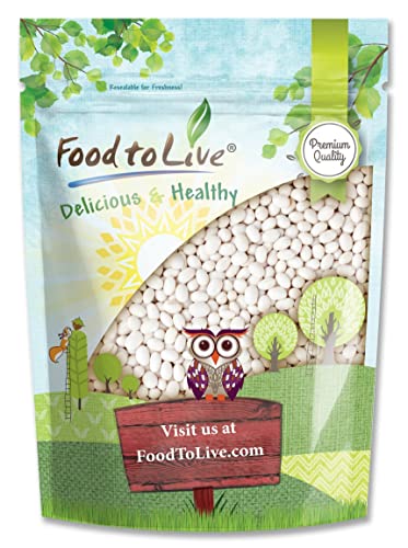 Food to Live Navy Beans, 1 Pound Raw, Dried, Vegan,