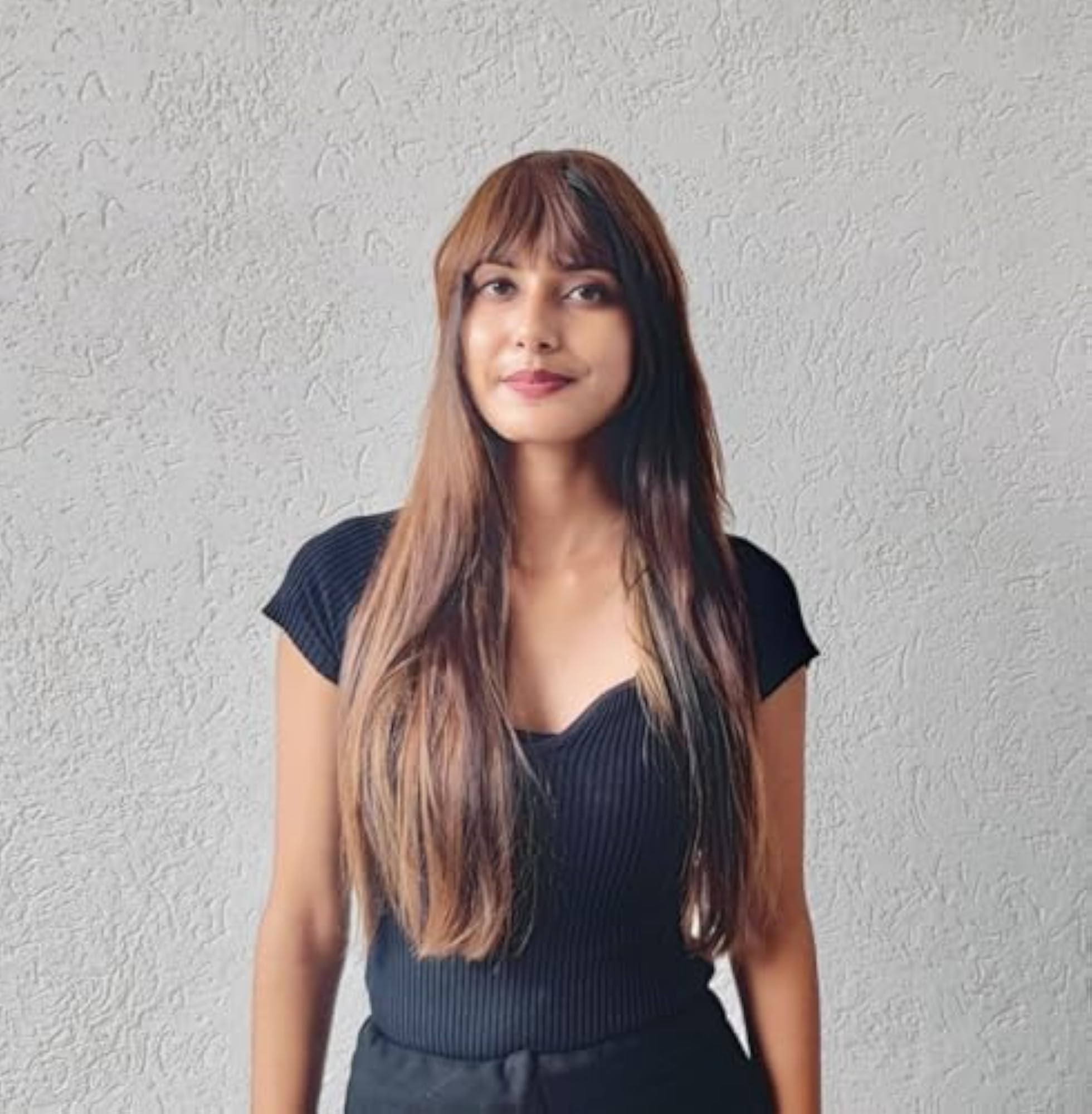 Women's Dark Brown Clip-in Bangs, Human Hair Extension