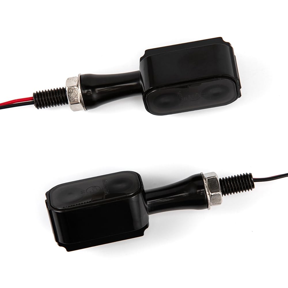 Universale Frecce Moto LED Omologate E24 Mini frecce Led Moto (Negro)