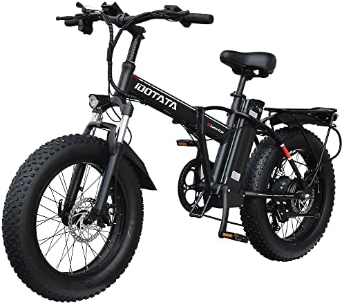 DEEPOWER G20 Electric Bikes 20" Fat Tire 250W Folding Ebike 25KM/H 48V 12.8AH Removable Lithium Battery Shimano 7-Speed Lockable Suspension Fork Electric Mountain Bicycle for Adults