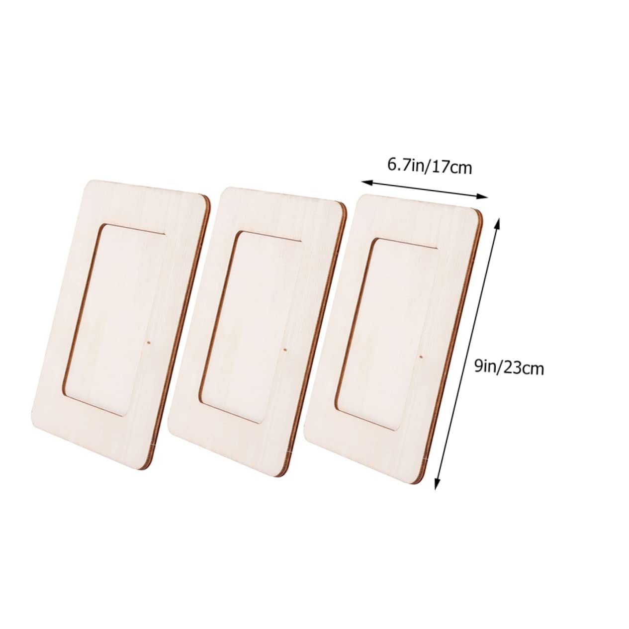 ARTIBETTER 3Pcs Art Frames Blank Wood Craft Frames for Artwork Easy to Use Picture Display for Paintings Creative Projects