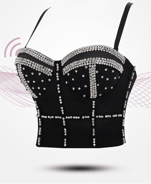 Reggiseno Corsetto Punk Gotico Con Strass - Push-up, Per Party E Costumi - Foto 7