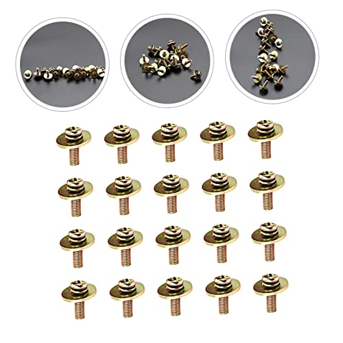 Levemolo: 20 tornillos de fijación dorados para caja y bombo, accesorios para batería, repuestos para tensión de timbal miniatura 2