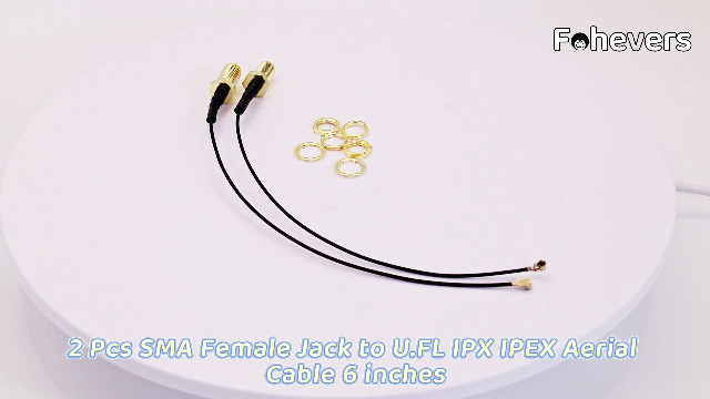 Cavo Coassiale IPEX U.FL A SMA Femmina, 1,13 Mm, Lunghezza 15 Cm, Antenna Per Router E WiFi, Confezione Da 3 Pezzi