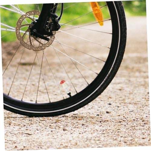 Set de 4 tapas divertidas para válvula de neumáticos en forma de hongo para bicicletas, camiones y motocicletas miniatura 6