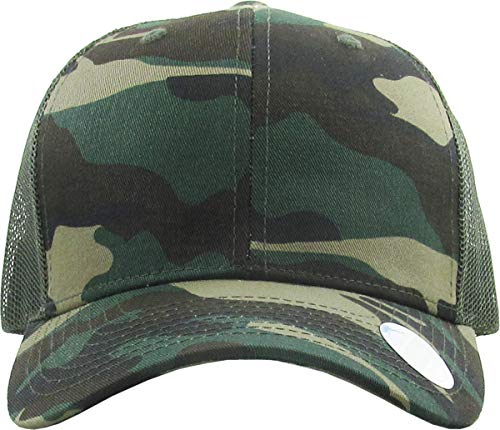 Image of Classic 6 Panel Cotton Twill Mesh Trucker Cap Hat Adjustable Snapback Hat