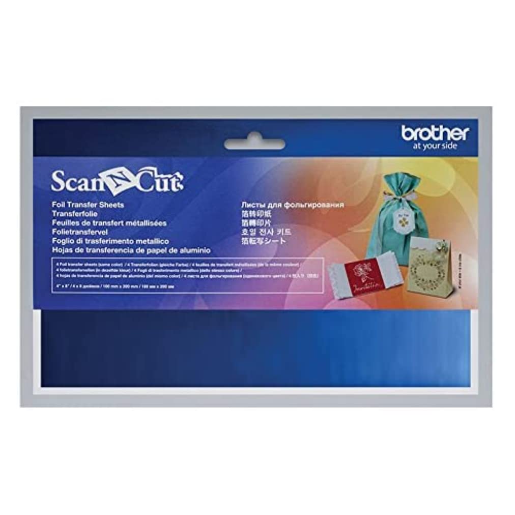 BROTHER Scan N Cut Metallic Sheet 4 Pieces 10 x 20 cm Blue