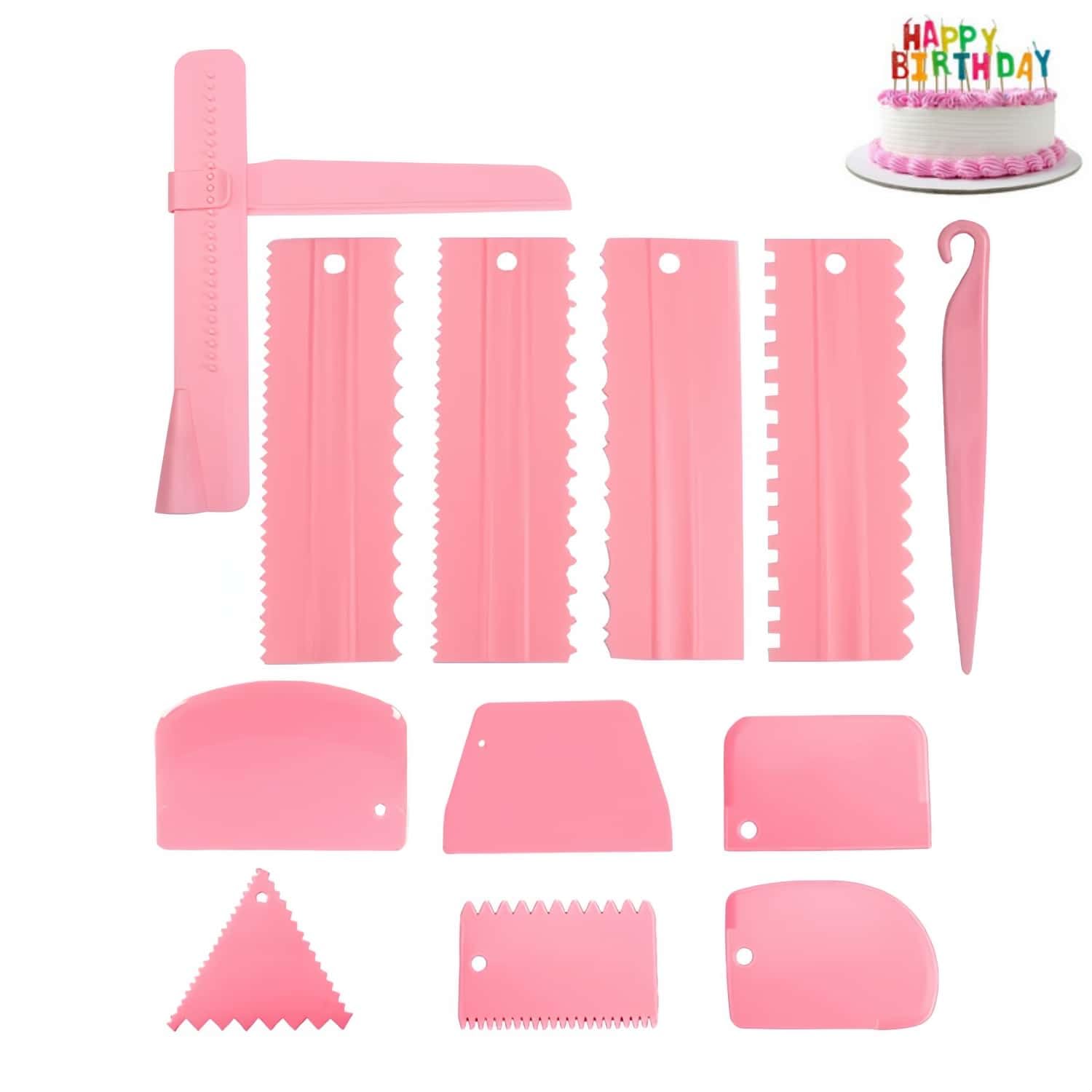 2pcs Grattoirs À Gâteau Pour Application De Glaçage,Gâteau