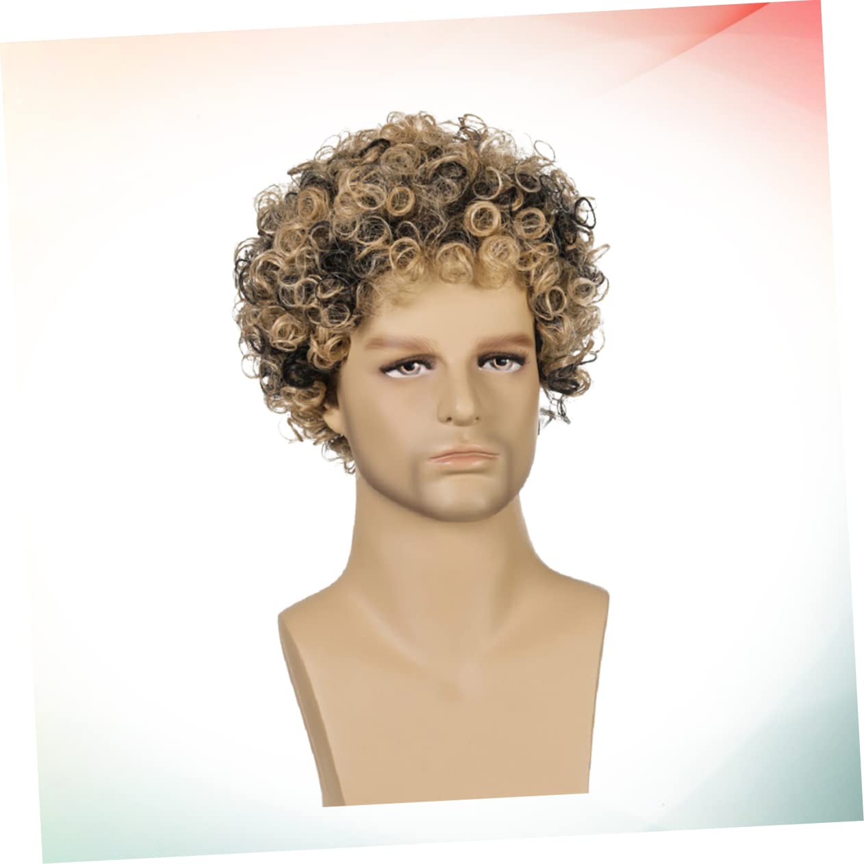 FOMIYES Lot De 2 Perruques Courtes Et Bouclées Pour Homme Postiche Élégant Et Tendance Noir Et Marron
