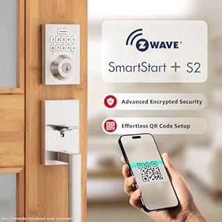 Kwikset HomeConnect 620 Z-Wave Long Range Enabled Keypad Smart Lock Convenient Keyless Entry, Customizable User Codes, Ring Alarm Compatible, Hub Required, Sold Separately Satin Nickel Contemporary