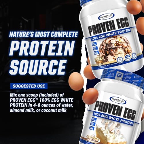 image for Gaspari Nutrition Proven Egg, 100% Egg White Protein, 25g Protein, Ket