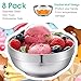 Funnymoom 8 Pack 24 oz Stainless Steel Bowls Double Walled Insulated Soup Ice Cream Metal Mixing Nesting Bowls for Serving Soup Rice Cereal (304 Stainless Steel)