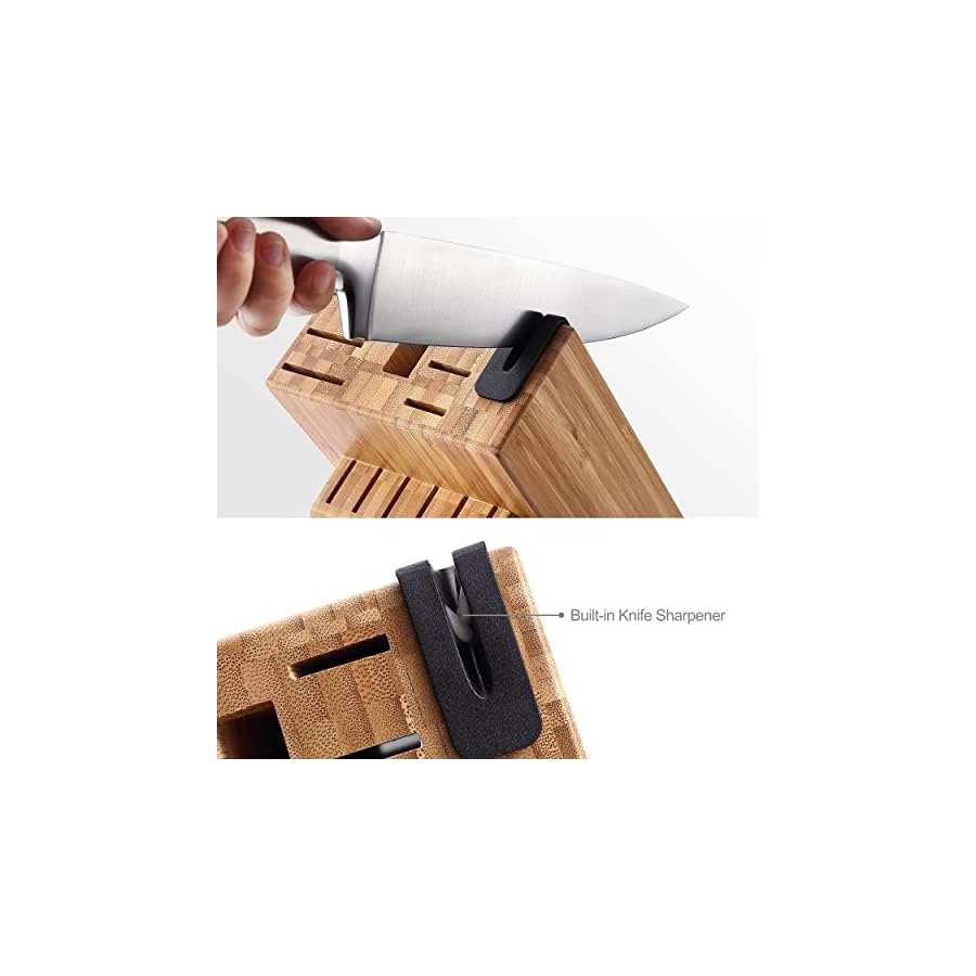 McCook-MC19-Knife-Sets15-Pieces-German-Stainless-Steel-Knife-Block-Sets-with-Built-in-Sharpener McCook® Knife Sets,German Stainless Steel Knife Block Sets with Built-in Sharpener