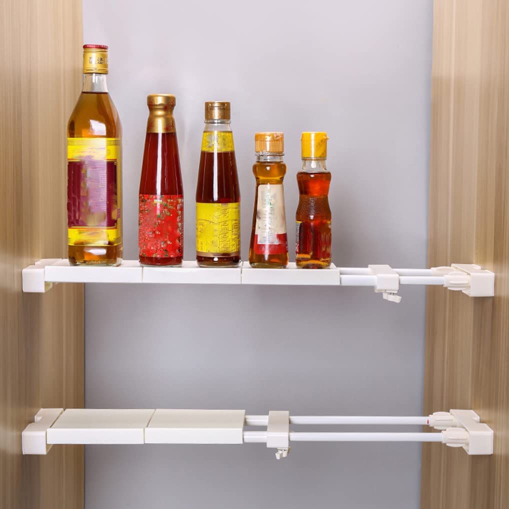 突っ張り棒棚\ Tension Rod Shelf x 2 Amazon.com: Hershii Tension Shelf Expandable Rod Closet