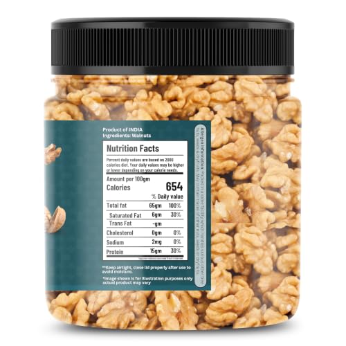 Image of JUNGLE FLORA Premium Walnut Kernels 500gm | 100% Natural Raw Walnuts Without Shell | Akrot Giri Dry Fruit Rich in Iron and Protein | Ideal for Breakfast | Low in Calorie Nuts