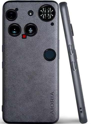 Étui cuir Nothing Phone (3) AIORIA élégance grise au bureau et en déplacement