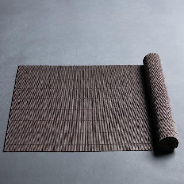 Napperon de table en bambou naturel pour repas de cuisine chaleureux