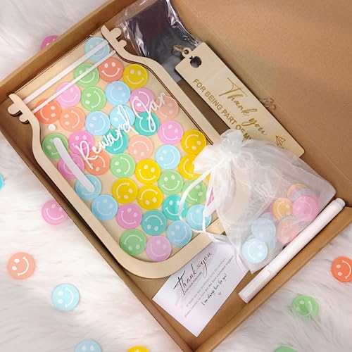 Image of Personalized Full Token Magnetic Reward Jar for Kids Toddler Chart Positive Classroom Behavior Management Training Tools Reward System Back Day School Gifts for Boy Girl Children Teacher