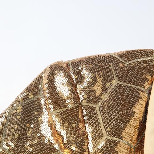 Men's Geometric Hexagonal Futuristic Honeycomb Sequined Blazer Glitter Shiny Sparkly Suit Jacket3