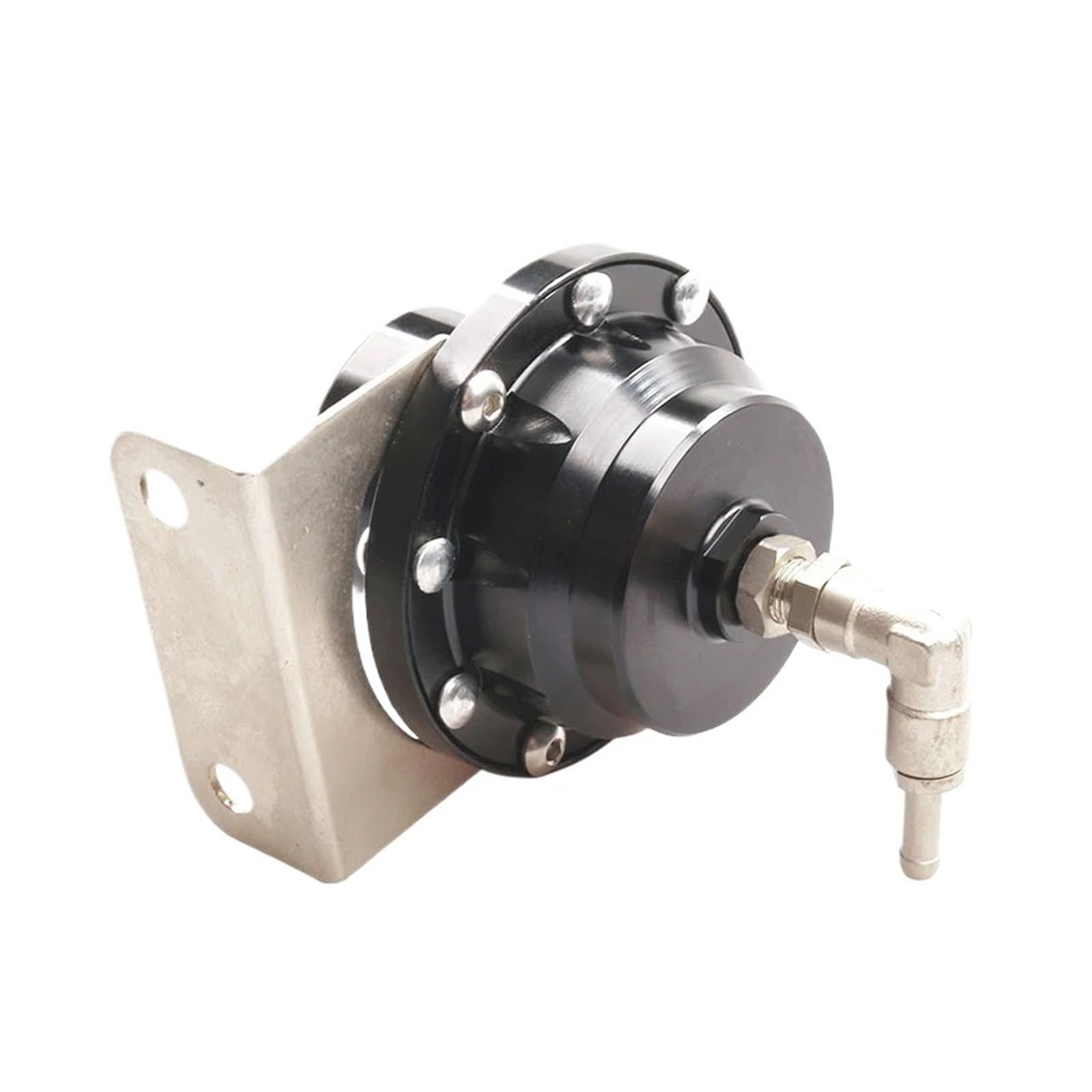 Vmvud Silver Sport Universal Adjustable Fuel Pressure Regulator Type With Gauge An6 1/8Npt Fitting(Silver)