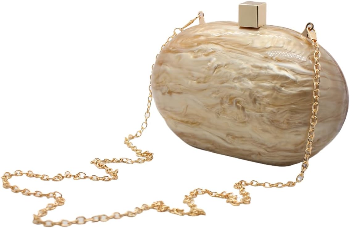 Women Acrylic Clutch Purse Marble Evening Bag Glitter Acrylic Shoulder Handbag Wedding Party Prom Trendy Purse