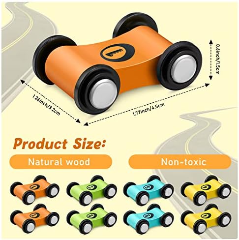 8 Items Wood Mini Automotive Wooden Race Automotive Youngsters Wood Monitor Colourful Automotive Ramp Toy Alternative Automotive Toy Automobile Play Units for Toddlers Social gathering Present 2 51fzvjlbNjL. AC