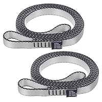 PATIKIL Lot De 2 Sangles D'escalade En Nylon De 61 Cm - Sangles Solides De 18 Mm Pour Yoga, Hamac Et Balançoire - Gris