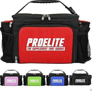 ProElite 6 Meal Bag Prep ISO Gym Management Lunch Cool Holdall Food Cooler Insulated Picnic Workplace Organiser Outdoor Bags