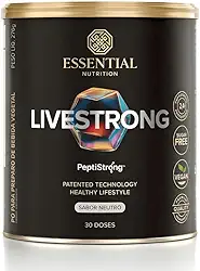PeptiStrong Livestrong Essential Nutrition Neutro 276g – Suplemento Proteico em Pó com Peptídeos, Rico em Proteína Vegetal, Sabor Neutro