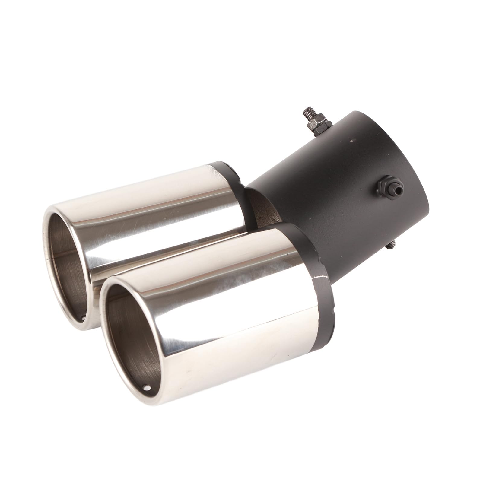 Embout Échappement Double Universel 6.2cm Acier Inoxydable - Style Sportif Voiture Modifiée Yctze