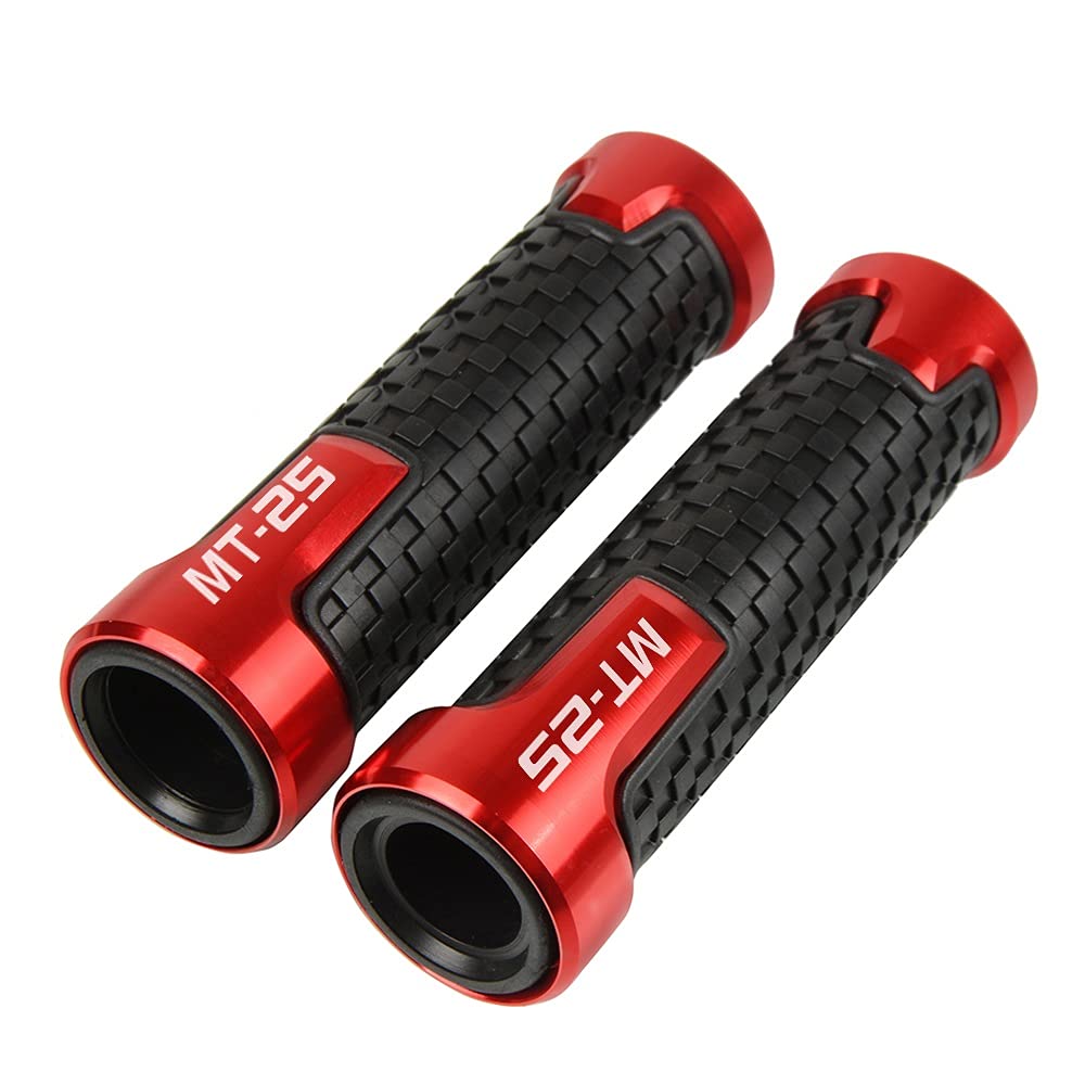 Empuñadura de motocicleta para Yamaha MT 25 antideslizante y ergonómica roja