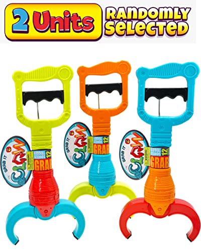 Image of JA-RU Grab It Claw Grabber Toy for Kids (2 Pack) - 12 Inch Robot Claw Grabber Pickup Tool, Hand Eye Coordination Toys, Robot Party Favors, Birthday Gifts & Classroom Prizes. 5617-2s