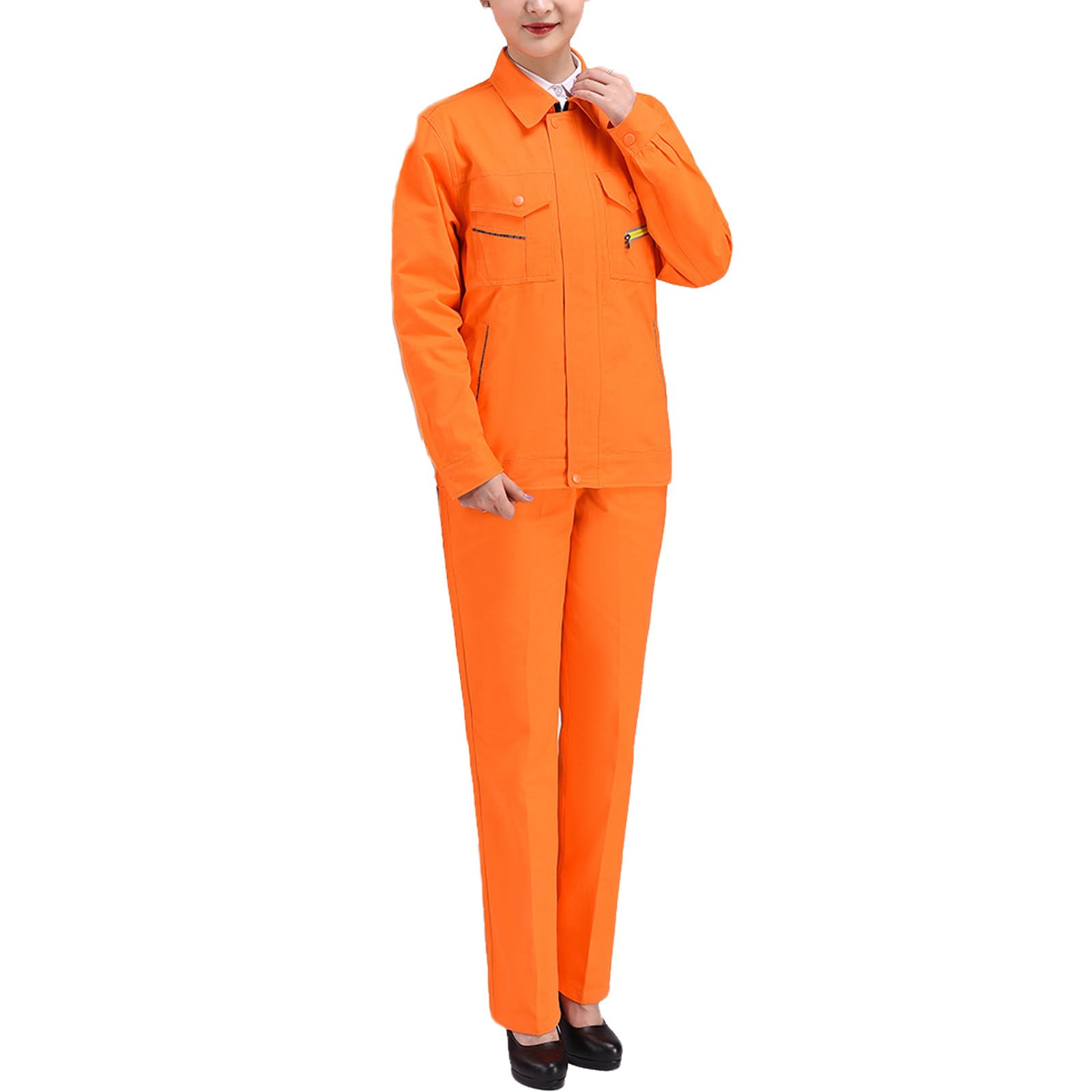 Unisexe Coverall Zip Front Combinaison De Travail Globale, Veste Et Pantalon Costume Atelier De Réparation De Voiture Uniforme