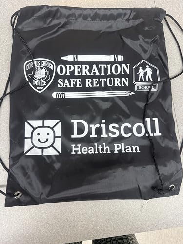 Selena Quintanilla Foundation Drawstring Gym Bag, Black Nylon with Logo Print2