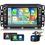 Car Radio Stereo for Chevy Silverado 2007-2014 Tahoe GMC Sierra Yukon,2+64G Android 13 Touch Screen Head Unit with CarPlay Android Auto Bluetooth GPS Navigation Backup Camera