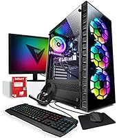 Vibox V-56 Gaming PC - Monitor-Paket - 10th Gen Intel i5 6-Core Prozessor - RTX 3070 Ti 8GB Grafikkarte - 16GB RAM - 1TB NVMe M.2 SSD - Windows 10 - WiFi