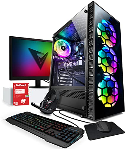 Vibox V-56 Gaming PC - Monitor-Paket - 10th Gen Intel i5 6-Core Prozessor - RTX 3070 Ti 8GB Grafikkarte - 16GB RAM - 1TB NVMe M.2 SSD - Windows 10 - WiFi