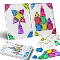 Magnetische Tiles Konstruktion Set 42pcs Reisespielzeug für Kinder Tragbar Reisen MINI Magnetische Fliesen Spielzeug Magnetische Baukasten Montessori Spielzeug Geschenk für 3+ Jahre Kleinkinder