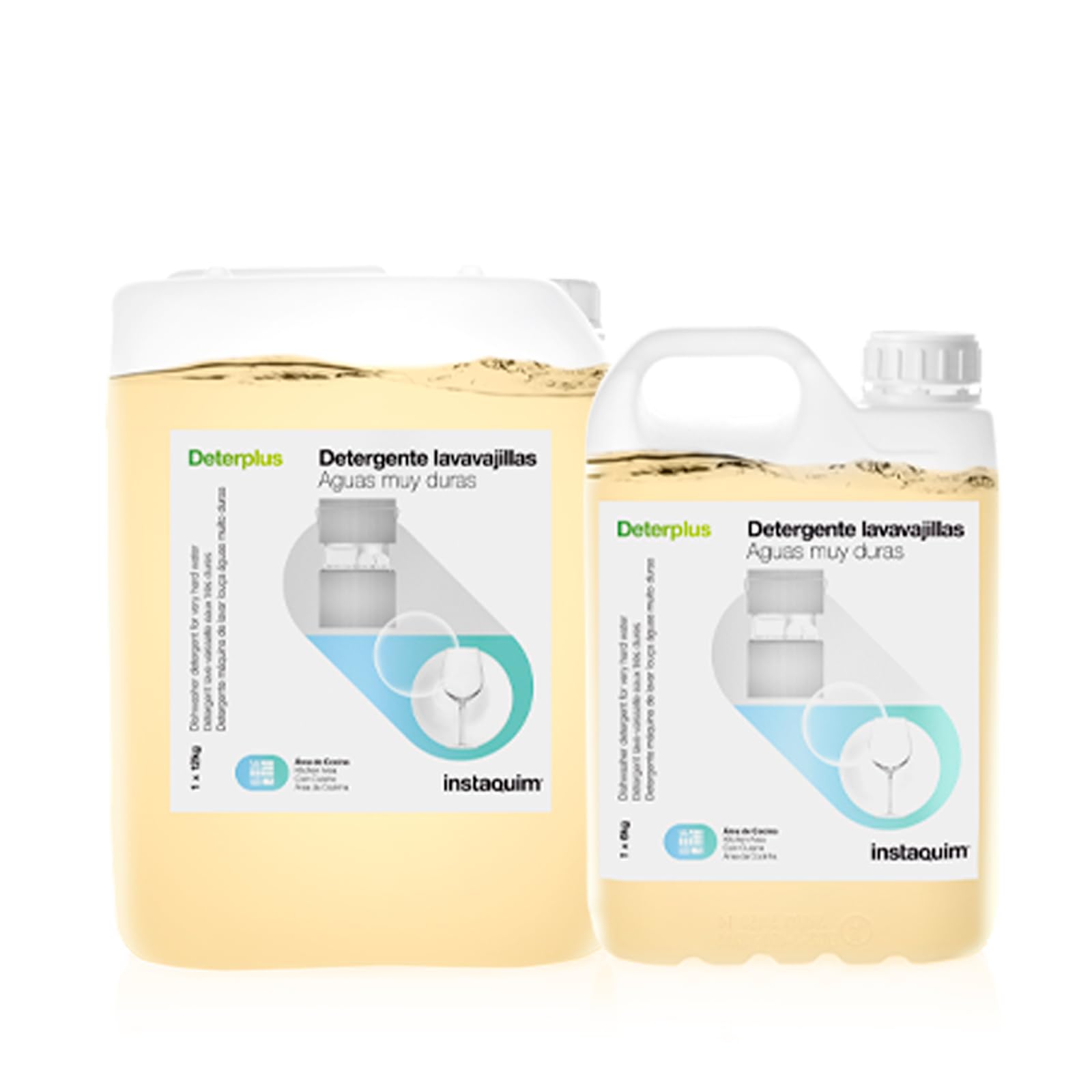 Detergente Lavavajillas Profesional 6L – INSTAQUIM Deterplus | Para Aguas Muy Duras hasta 65 ºHF | Alto Poder Antical para Vajilla y Cristalería