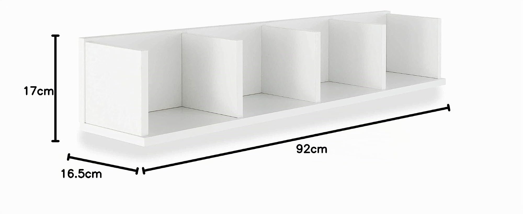 FMD Möbel SB-Design 206-004 Point 4 Etagère murale 92 x 16,5 x 17 cm Blanc