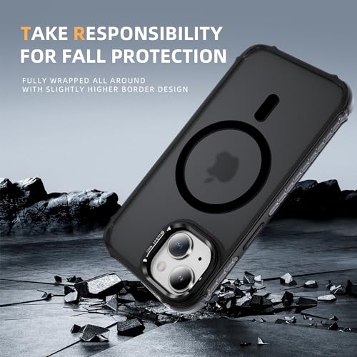 Coque iPhone 14 avec support compatible MagSafe protection antichute noir - 6