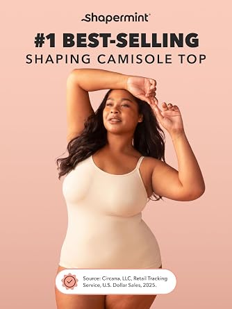SHAPERMINT Womens Tops - Scoop Neck Cami Body Shaper for Women, Shapewear Tummy Control, Camisole Tank Tops for Women