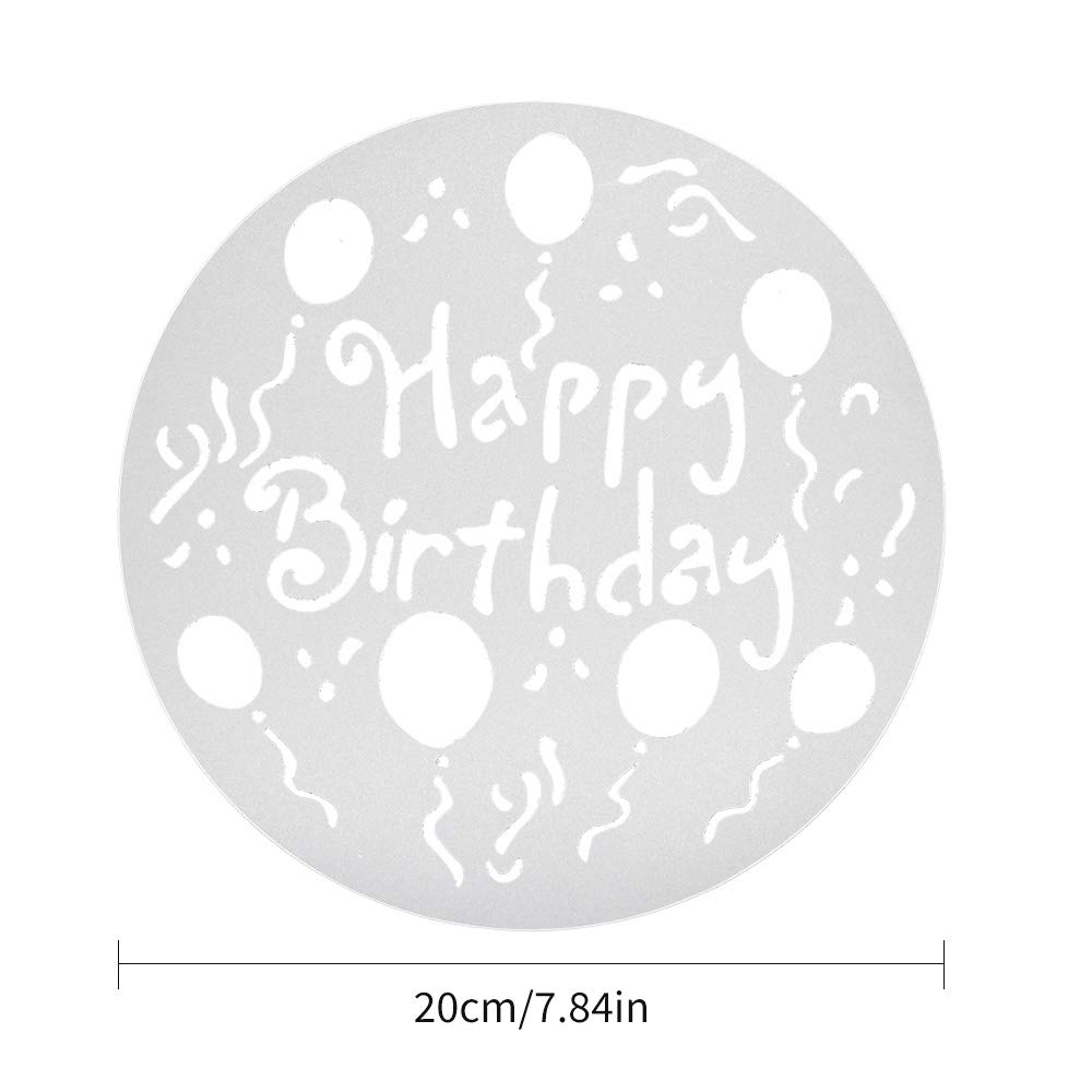 Lot De 4 Pochoirs à Gâteau Cœur Et Fleur - PVC, 20cm, Pour Décoration Pâtisserie