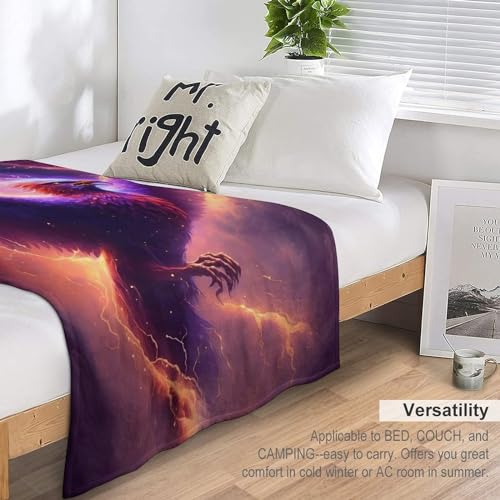 Couverture lit en flanelle douce Phénix pour des soirées cocooning